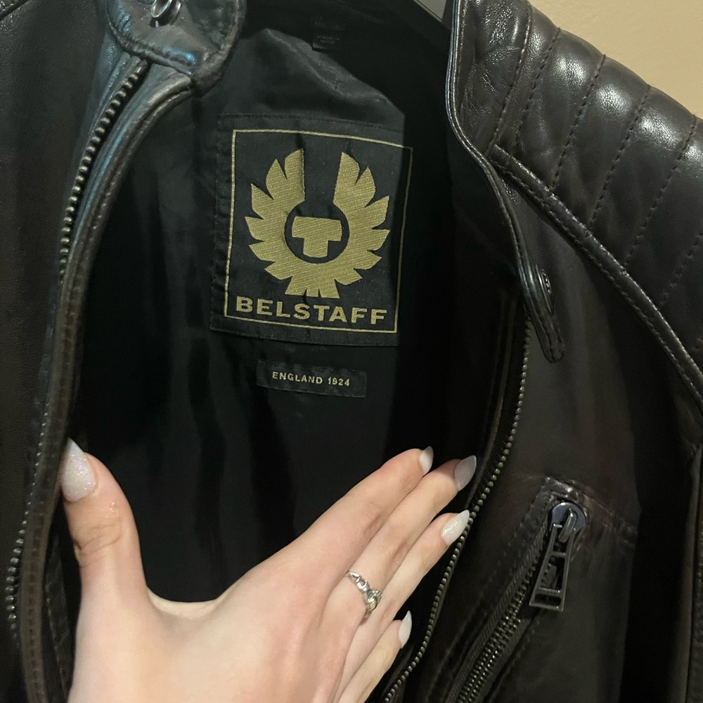 brown Belstaff genuine leather jacket - Picture 2 of 4